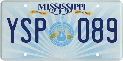 MS license plate YSP089