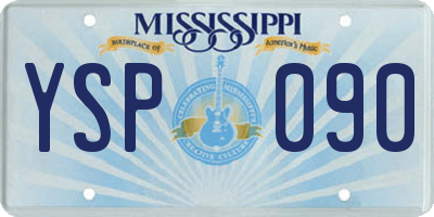 MS license plate YSP090