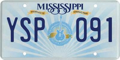 MS license plate YSP091