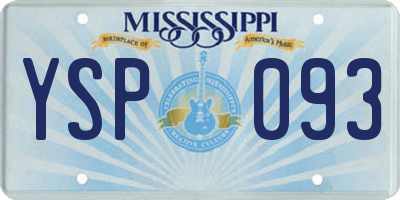 MS license plate YSP093