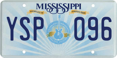 MS license plate YSP096