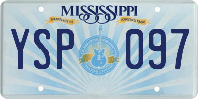 MS license plate YSP097