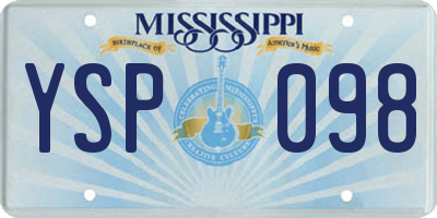 MS license plate YSP098