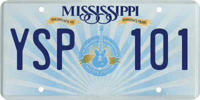 MS license plate YSP101