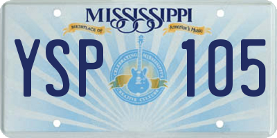 MS license plate YSP105