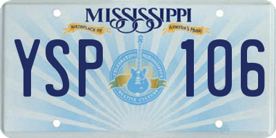 MS license plate YSP106