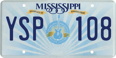 MS license plate YSP108
