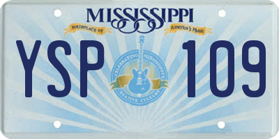 MS license plate YSP109