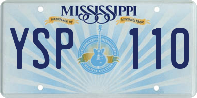 MS license plate YSP110