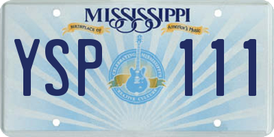 MS license plate YSP111