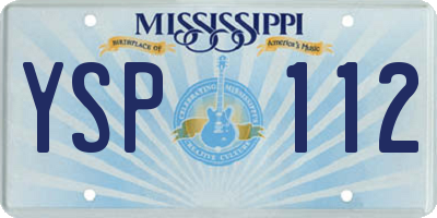 MS license plate YSP112