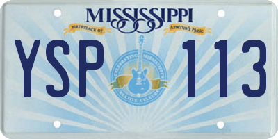 MS license plate YSP113