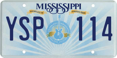 MS license plate YSP114
