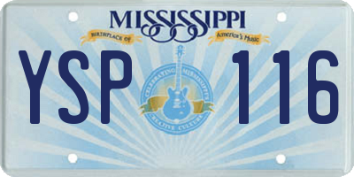 MS license plate YSP116