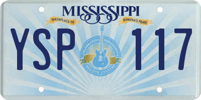 MS license plate YSP117