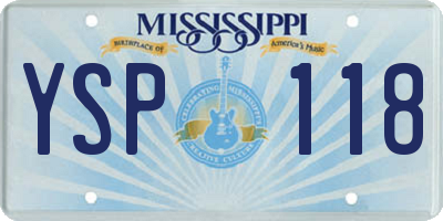 MS license plate YSP118