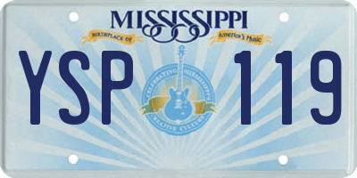 MS license plate YSP119