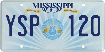 MS license plate YSP120