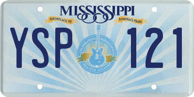 MS license plate YSP121
