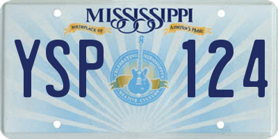 MS license plate YSP124