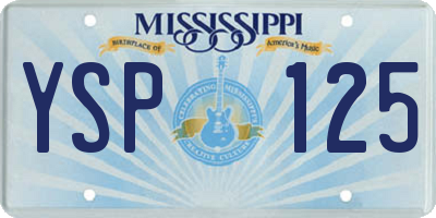 MS license plate YSP125