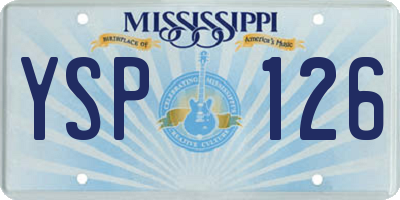 MS license plate YSP126
