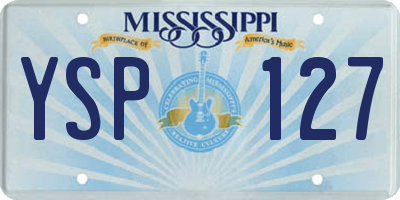 MS license plate YSP127