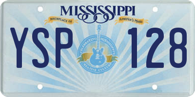 MS license plate YSP128
