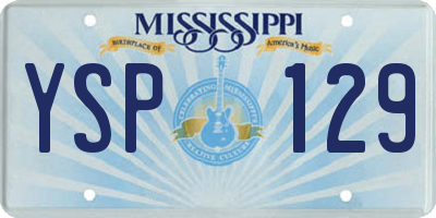 MS license plate YSP129
