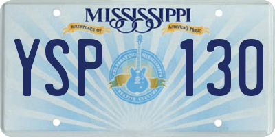 MS license plate YSP130
