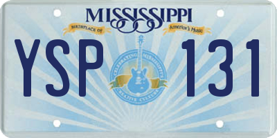 MS license plate YSP131
