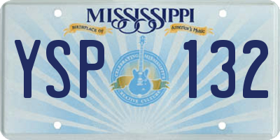MS license plate YSP132