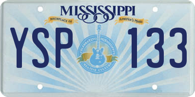 MS license plate YSP133