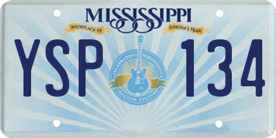 MS license plate YSP134