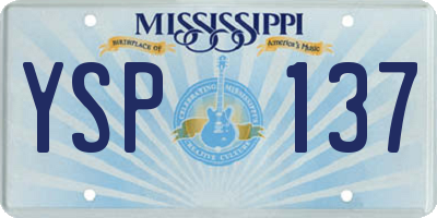 MS license plate YSP137