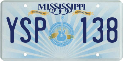MS license plate YSP138
