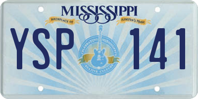 MS license plate YSP141