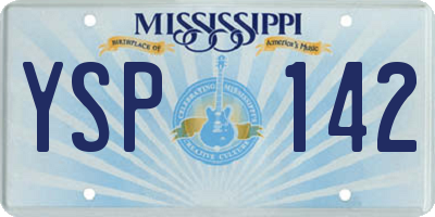 MS license plate YSP142