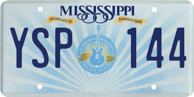 MS license plate YSP144