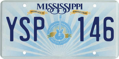 MS license plate YSP146