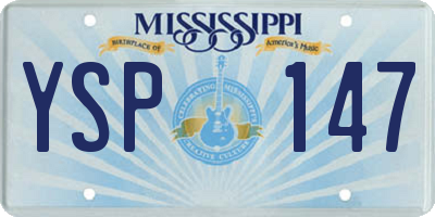 MS license plate YSP147