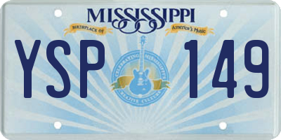 MS license plate YSP149