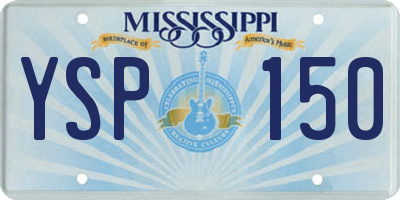 MS license plate YSP150