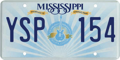 MS license plate YSP154