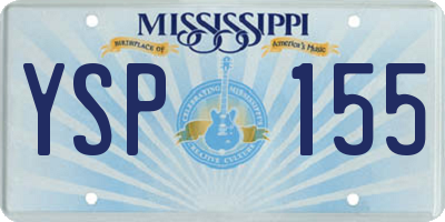 MS license plate YSP155