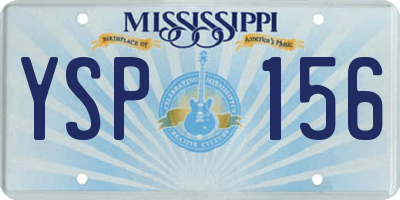 MS license plate YSP156