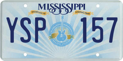 MS license plate YSP157