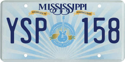 MS license plate YSP158