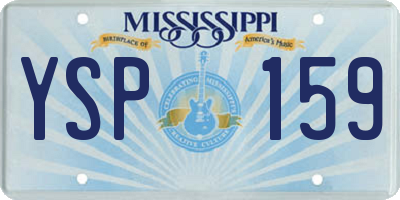 MS license plate YSP159