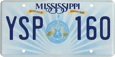 MS license plate YSP160